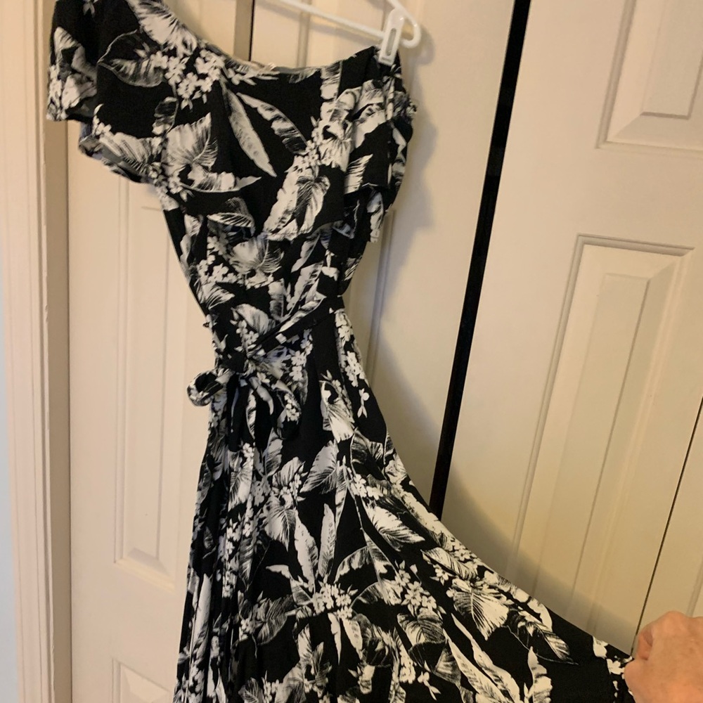 One shoulder Hi lo ruffle dress